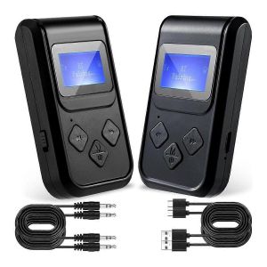 2 pcs 4 en 1 en vol BT &eacute;metteur r&eacute;cepteur pour syst&egrave;me st&eacute;r&eacute;o de voiture - Neuf