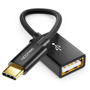 JGD-10cm C&acirc;ble OTG USB&iquest;C vers USB&iquest;A (1Pi&egrave;ce) - FicheC vers PortA - C&acirc;ble Compatible avec iPhone17 Air/16 Pro Max/15Max, iPad, MacBook Pro/Air, Galaxy S25/S24/S23/S22, PC, Ordinateur - Neuf