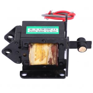 Solenoide electro-aimant de traction AS-10N AC 220 V CA 14,7 N, course 15 mm - Neuf