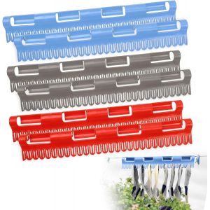 MDY-Lot de 6 crochets de suspension pour séchoir à linge, porte-chaussettes en plastique, séchoir à chaussettes pour fournitures de linge, sèche-chaussettes à suspendre pour chaussettes et - Neuf