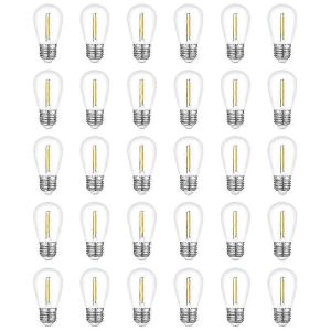 Paquet De 30 Ampoules D'ext&eacute;rieur,Ampoule De Remplacement S14 &Eacute;tanche,Culot E26 &Eacute;dition Blanc Chaud - Neuf
