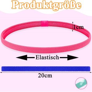 Lot De 10 Bandeaux &Eacute;lastiques Antid&eacute;rapants Pour Gar&ccedil;ons - Bandeau De Sport - Bandeau De Sport Pour Enfants Et Femmes - Bandeau De Sport Fin Pour Le Yoga, La Course &Agrave; Pied - Neuf