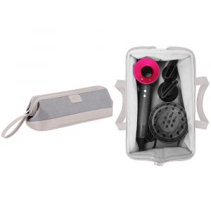 Sacoche de rangement pour s&egrave;che-cheveux Dyson - &Eacute;tui de voyage en cuir PU, anti-poussi&egrave;re, grande capacit&eacute;, design compact - Neuf