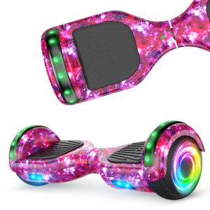 Hoverboard 6,5 Pouces Moteur Puissant, Bluetooth + Lumi&egrave;re Led, Id&eacute;al Pour Enfant Et Ados, Batterie 18v/2.6ah, Violet - Sisigad - Neuf