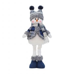 Poupée en peluche à longues jambes, jouet bleu, décoration de Noël, ornement de bureau, pour arbre de fête, décoration de vacances - Neuf