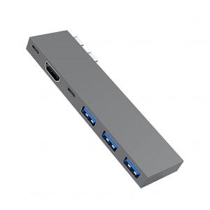 Station d'accueil USB C,concentrateur 6-en-1 de type C,PD100W,pour ordinateurs portables,tablettes - Neuf