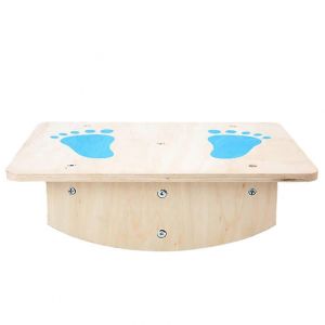 x Planche d'&eacute;quilibre en bois massif Busy Paw Flutter Seat Obstacle Cool Boys Fidget Course Car Plank Toddler Balance Disc Games Gadgets Wooden - Neuf