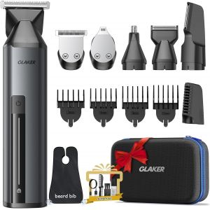 Tondeuse Barbe Homme Tondeuse Cheveux Professionnelle Avec Lame En T De Coupe De Cheveux Chauve, Rasoir &Eacute;lectrique Tondeuse Corps De Pr&eacute;cision Pour Nez 6 En 1 - Neuf