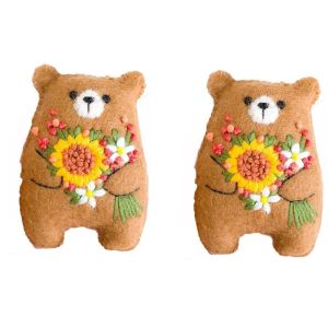 Petit c&acirc;lin de poche Bouquet ours, Mignon Floral Miniature Bouquet Ours, cadeau pour les amis jour de l'obtention du dipl&ocirc;me marron - Neuf