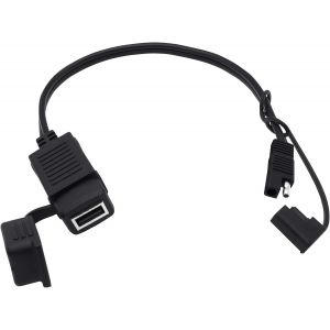 MEVRONISSHOP-C&acirc;ble adaptateur SAE vers USB pour moto, connecteur rapide SAE vers port d'alimentation femelle 5 V 2 A USB A avec coque &eacute;tanche pour charger smartphone, tablette, GPS &agrave; partir du pannea - Neuf
