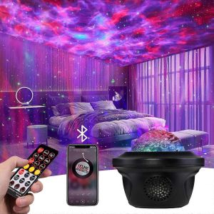 Nouveau,projecteur approprié,projecteur de ciel étoilé,télécommande avec haut-parleur de musique Bluetooth,nuit des aurores boréales - Neuf