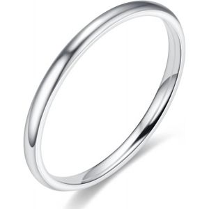 Tianyi-Bague Acier Inoxydable 2mm Anneau Fin Chic Femme - Neuf