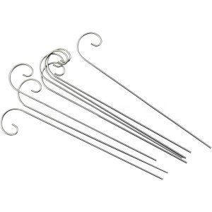 Letnerny-Lot De 20 Crochets Argent&eacute;s De 20 Cm Pour &Eacute;tiquettes De Plantes De Jardin, Supports D'&eacute;tiquettes Pour Plantes, Piquets De Plantes De Jardin, Antirouille D&eacute;form&eacute;s Pour Plantes De Jardin - Neuf