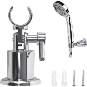 Support de pommeau de douche &agrave; 180 &deg; - En m&eacute;tal - Avec vis - R&eacute;glage pivotant - Pour la plupart des pommeaux de douche - Neuf