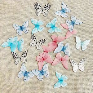 Feuille De Riz Gluant Grand Papillon Plat Froid D&eacute;coration G&acirc;teau D'anniversaire D&eacute;coration Assiette Froide Cuisson Bricolage Fleur Gaufrette Papier Assiette De D&eacute;coration - Neuf