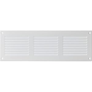 KALANKA-300x100mm Blanc Métal Grille de Ventilation - Grille D'aération avec Moustiquaire - Neuf