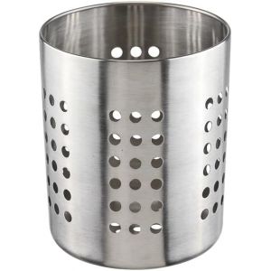 Eryi-Égouttoir À Couverts En Acier Inoxydable Rond En Métal Argenté - Égouttoir À Vaisselle - Évier - Porte-Couverts - Porte-Ustensiles De Cuisine - Environ 10,5 X 13,5 Cm - Neuf