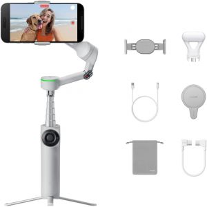 lbgwp60-Flow 2 Pro Gris Pack Créateur - Stabilisateur Ia Pliable Pour Téléphone, Apple Dockkit, Suivi 360°, Perche À Selfie Et Trépied Intégrés, Magsafe, Lumière Spotlight Pour Vlog/Voyages - Neuf
