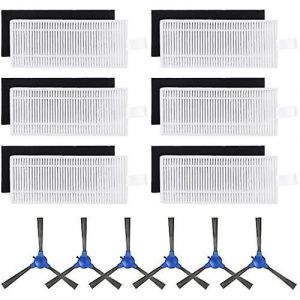 Pièces de rechange Techecook pour aspirateur Eufy 11S|12|15C|25C|30C|35C - 6 brosses latérales et 6 filtres - Neuf