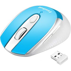 KALANKA-Souris sans Fil Portable Souris USB sans Fil Silencieuse Souris d&iquest;Ordinateur Optique, 4 Boutons, 1600DPI avec 3 Niveaux R&eacute;glables pour Windows/Mac/Macbook Pro/HP/Acer - Neuf