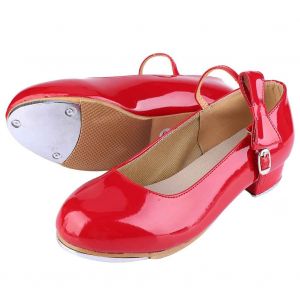 Chaussures De Danse A Claquettes Tendance Pour Fille (Rouge 37) - Neuf