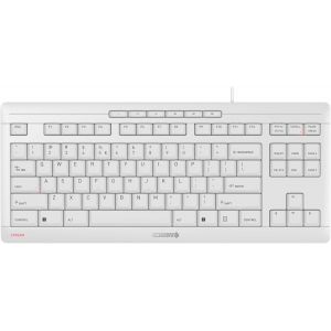 Stream Keyboard Tkl, Clavier Mécanique Filaire Sans Pavé Numérique, Disposition Eu (Qwerty), Frappe Silencieuse, Sensation De Frappe Unique, Blanc Grisé - Neuf
