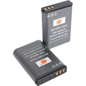 Lot de 2 Batteries de Rechange compatibles avec Les appareils Photo numériques EN-EL23 et Coolpix P600,P610,P610s,P900,P900s,S810c,B700 - Neuf
