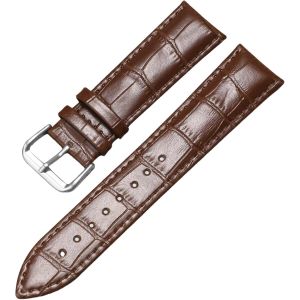 Cauc-Bracelets De Montre En Cuir V&eacute;ritable Bracelet De Remplacement En Cuir De Veau En Alligator En Relief Doux De Lib&eacute;ration Rapide 12/13/14/15/16/17/18/19/20/21/22/23/24 Mm Pour Hommes Femmes - Neuf