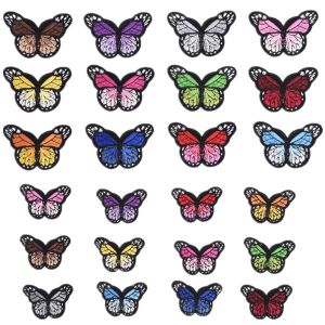 Lot De 24 Patchs Thermocollants Papillon (12 Grands, 12 Petits), Broderie Papillon, Motif Animalier À Broder Soi-Même, Pour Robe, Jean, Veste, Sac À Dos, Pour Fille - Neuf