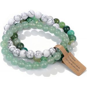 Eryi-Bracelet Pierre Naturelle Hommes Et Femmes 8mm Bracelet De Boîte À Cadeau Exquis - Neuf