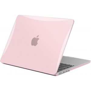 Coque Compatible Avec Macbook Air 13,6 Pouces M2 M3 M4 A2681 A3113 A3240, 2022 2024 2025 Release Avec Touch Id, Protection Étui Rigide En Plastique Anti-Rayures Pour Mac 13 - Cristal Rose - Neuf
