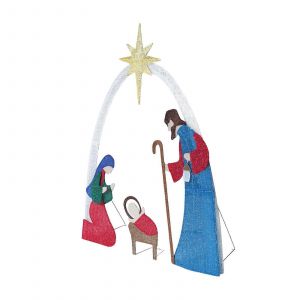 No&euml;l &Agrave; La Pri&egrave;re De La Nativit&eacute; De Jardin En Plein Air De La D&eacute;coration De La Carte Pour La D&eacute;coration Ext&eacute;rieure Sc&egrave;ne De La Nativit&eacute; Cour D&eacute;cor Pelouse - Neuf