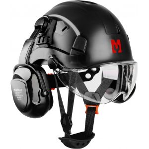 VornixorSarlshopCasque de S&eacute;curit&eacute;, Casques de Protection EN397 avec Coquilles Antibruit et Visi&egrave;re, 53 &agrave; 63 cm Tour de T&ecirc;te R&eacute;glable, Mat&eacute;riau ABS R&eacute;sistant pour Hommes Femmes - Neuf