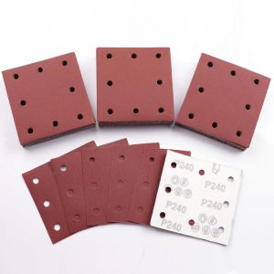 50 Pièces Feuilles Abrasives,110x115mm Papier a Poncer 240 Grains Papier Abrasif pour Bosch Ponceuse Vibrante Polir et Enlever La Rouille - Neuf