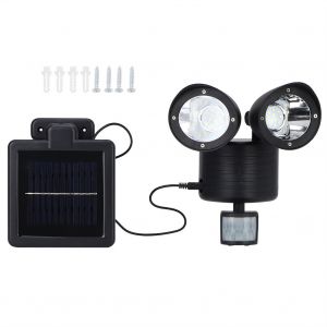 Hjlian Lampe Murale Led A Energie Solaire Pour Jardin Et Cour, Luminaire Decoratif D'exterieur Avec Capteur - Neuf