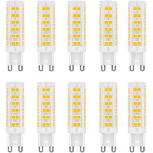 Ampoule Led G9,7w G9 Led Lampes(Équivalent À 65w Halogène Ampoules G9),Led G9 Ampoules Blanc Chaud 3000k,Sans Scintillement,360 Degrés Angle,Ac 220-240v,Lot De 10 - Neuf