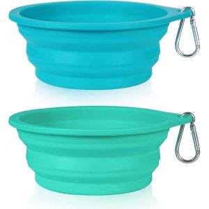 Almi 2 Pack Dog Bol Pliable Grand Bol Portable Pour Chien Bol D'alimentation Pour Animaux De Compagnie Cadeau De Nourriture Pour Chiens - Neuf