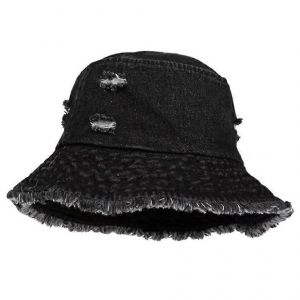 Bob En Jean Delave, Effiloche, Trou Dechire, Franges, Ideal Pour La Plage Et Le Soleil (Femme) - Neuf