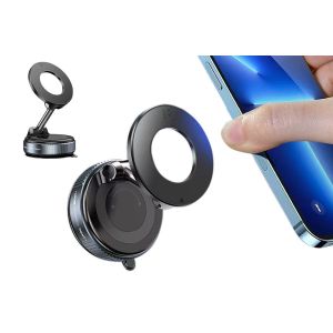 Support de t&eacute;l&eacute;phone de voiture avec ventouse pour tableau de bord et pare-brise, rotation &agrave; 360 degr&eacute;s, compatible avec iPhones et Androids - Neuf