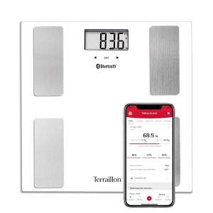 - Smart Connect, P&egrave;se Personne Connect&eacute;, Balance Imc, 8 Utilisateurs, Bluetooth Low Energy, Capacit&eacute; 160Kg, Blanc - Neuf