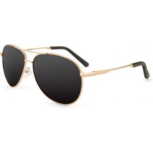 Lunette De Soleil Homme Femme Polarisée Premium Lunette De Soleil Cadre Métallique Avec Uv400 - Neuf