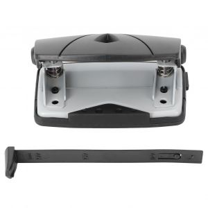 Perforatrice a positionnement reglable en plastique, petite taille, pour reliure de papeterie, noire - Neuf