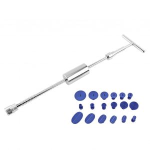 Sans peinture Débosselage Enlèvement de la grêle T Bar Slide Marteau 18pcs Languettes d'extracteur de colle - Neuf