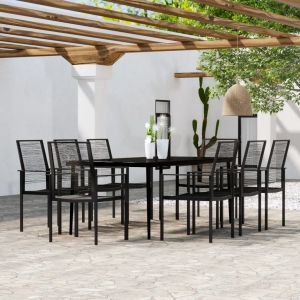 Prolenta Premium - Ensemble &Agrave; Manger De Jardin 9 Pcs Noir - Neuf