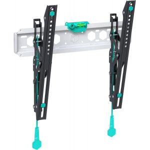 Support Mural Tv Inclinable Pour 32-70 Pouces Tv, Accroche Tv Mural Inclinable Poids De 60 Kg - Support Mural Tv Extra Plat Vesa 75X75 - Vesa 400X400 Mm/Fixation Murale Tv Tm5-Bw Noir & Blanc - Neuf