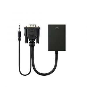 Câble Adaptateur Convertisseur VGA mâle Vers HDMI Femelle Sortie 1080 P HD+Audio TV AV HDTV - Neuf