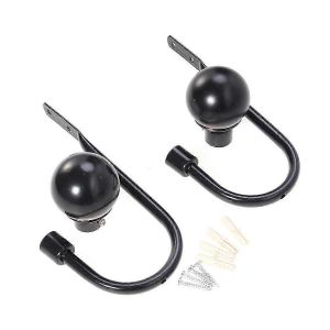 Crochets muraux Rideau retenues Crochets &agrave; pompons en alliage d'aluminium en forme de U 7,5 x 3,5 x 1,2 pouces d&eacute;cor de bureau 1 paire - Neuf