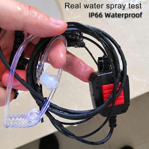 EA110M Walkie Talkie Earpiece IP66 Helmet Waterproof Hidden Tube Air Earphone Compatible with Ailunce HD1 Radio RT648 RT29 RT647 RT83 Motorola GP328plus Radio (1 pcs) - Neuf