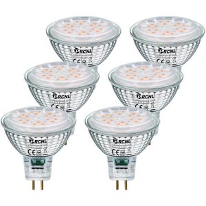Kalanka-Gu5.3 Mr16 Ampoules Led 6,5w Blanc Chaud 3000k, &iquest;&iquest;Quivalent 50w Lampe Halog&iquest;&iquest;Ne, 610 Lumens, Angle De Faisceau 38&iexcl;&Atilde;, Ac/Dc 12v, Non-Dimmable, Sans Scintillement, Lot De 6 - Neuf