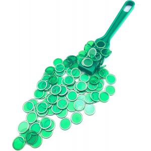 Eryi-Kit De Bingo Magnétique, 1 Bâton Magnétique + 100 Jetons Loto, Jetons Magnétiques Avec Stick, Jeu De Loterie, Jeux De Société, Jeu Éducatif Pour Enfants Et Accessoire Pratique (Vert) - Neuf